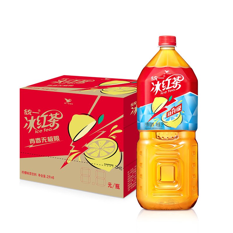 统一冰红茶2L*6瓶 整箱装 新旧包装交替发货