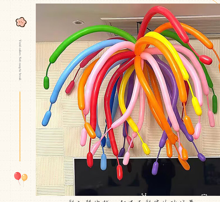 Yanyuji Fireworks Balloons, Long Strip Magic Birthday Party Scene Decoration, First Birthday And Grand Opening Atmosphere Decorations, Set of 50 2
