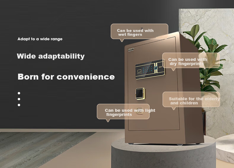 DAYI Safe 45/60cm Fingerprint Password Small Safe for Home Office Finance Use, Bedside Storage Box with WiFi, All-Steel Anti-Theft Desig 11