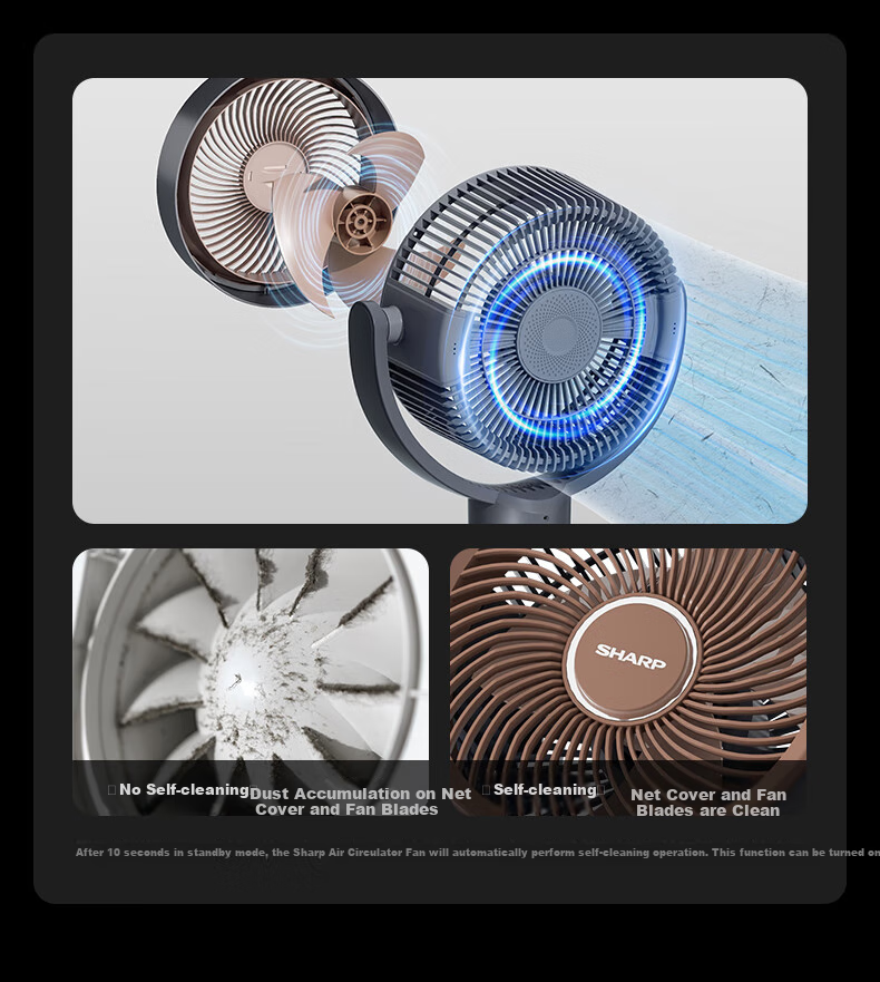 Xiapu Fengjingling Air Circulation Fan, Electric Fan, Floor Fan for Home And Bedroom Use, High Wind Power, Quiet Operation, Self-Cleaning, First-Class Energy Efficiency, Oscillating Electric Fan PJ-CD433A 9
