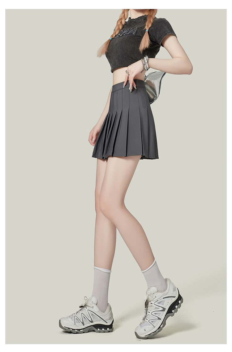 Ziyu Style Pleated Skirt for Women Petite High Waist Slimming Anti-Exposure Blazer Mini Skirt 2026 New Summer Bodycon Half Skirt 16