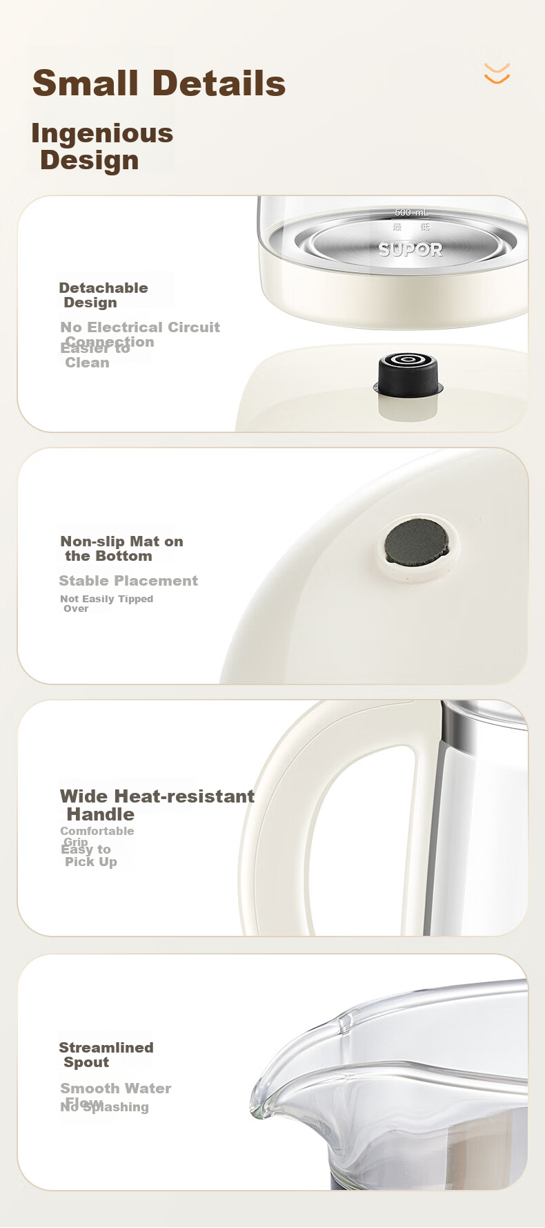 SUPOR Health Pot 2.9L SW-29YQ30 Glass Herbal Tea Kettle Electric Water Boiler Titanium Health Kettle 13