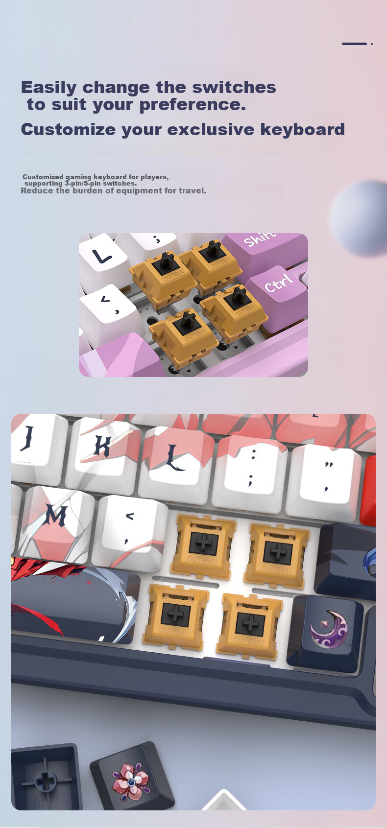 REDRAGON KS99 Custom Mechanical Keyboard, 98-Key Gaming Keyboard, Wireless Tablet Keyboard, New Year Gift, Blackberry Pink Gradient - Thin Lemon Switch 12