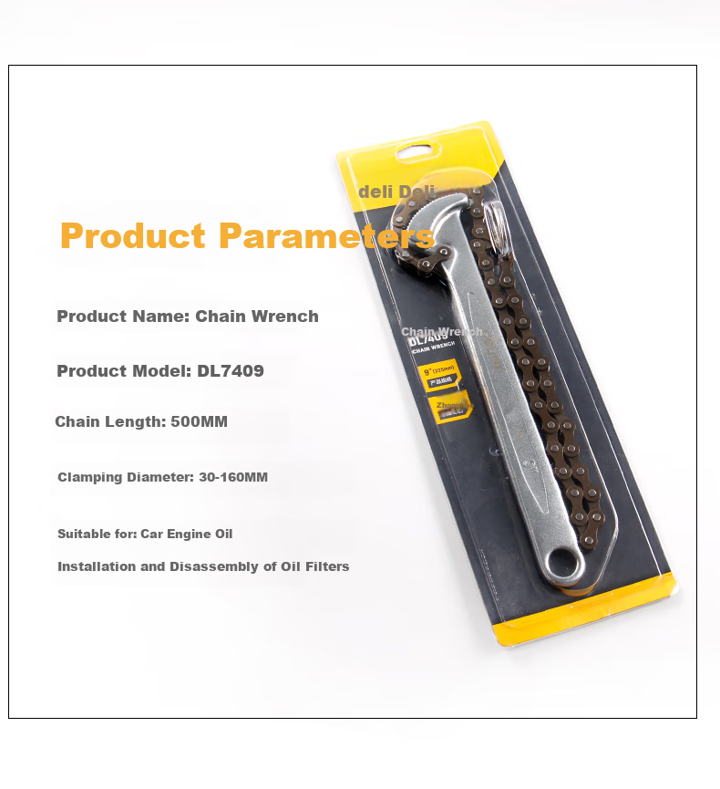Deli Belt Wrench, Oil Filter Cartridge Wrench, 9 Inches, DL7309 4