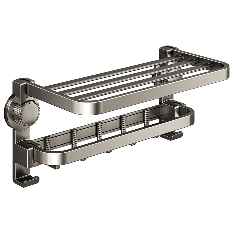 Taoshi Suction Cup Towel Rack Bathroom Towel Holder Space Aluminum Storage Rack 2206XPMJJ50