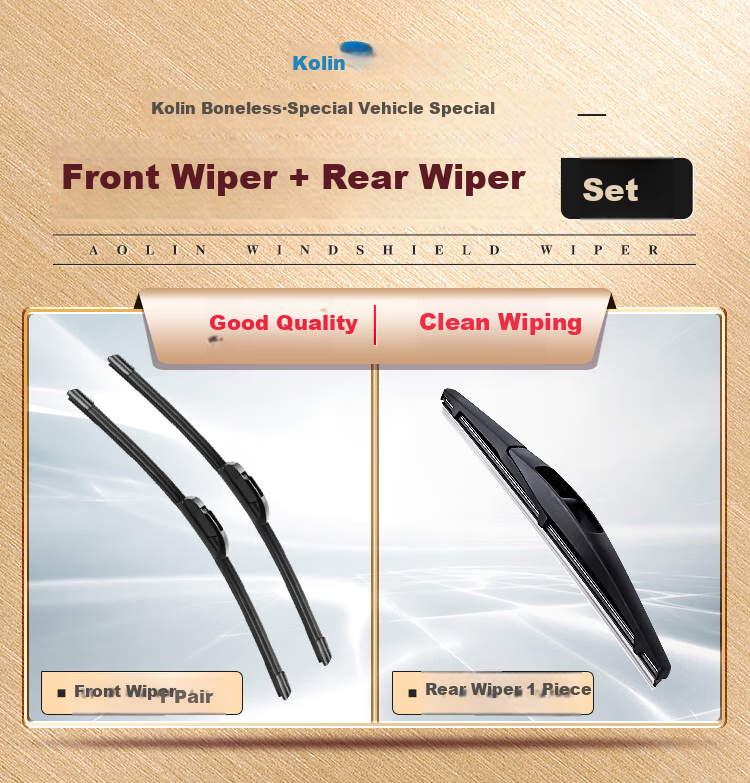 Aolin Front Windshield Rear Windshield Boneless Wiper Blade/wiper/wiper Strip, FAW-Volkswagen Tayron Front And Rear Wiper Set, Original Factory Equipment Size Rubber Strip 1