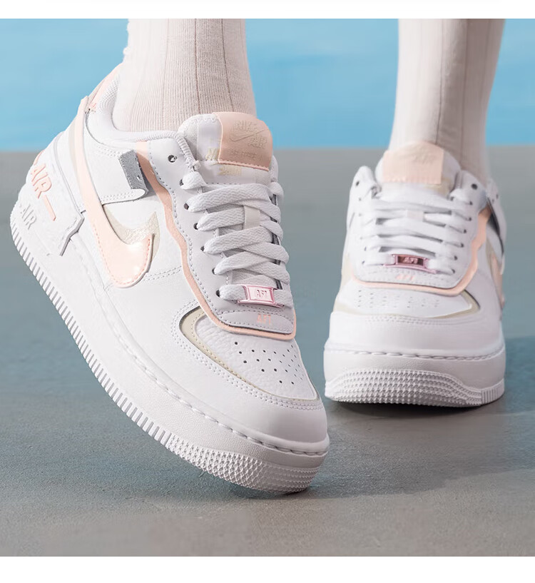 NIKE Women's Casual Sneakers, Air Force 1 Sports Shoes, CI0919-121 White, Size 38.5 2