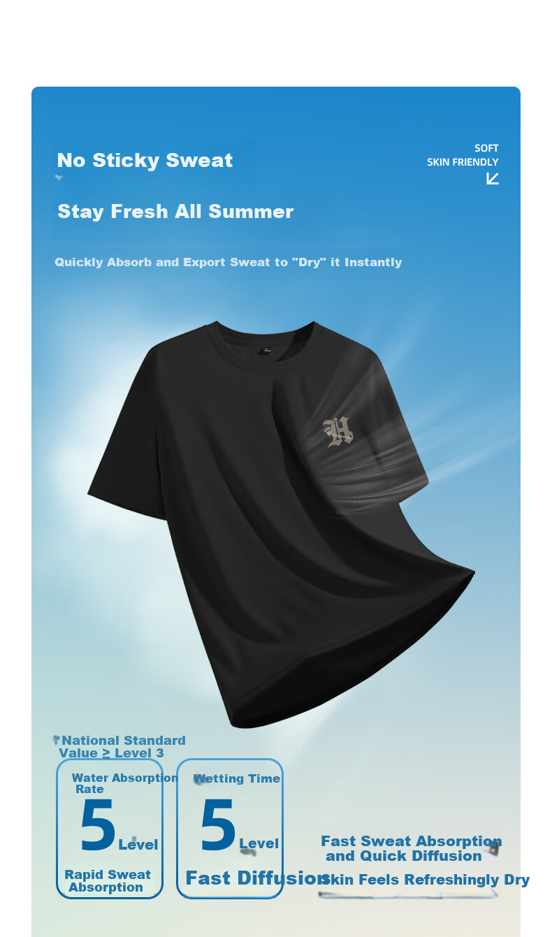 Warrior Vintage Cool Short Sleeve Men's Summer New Trendy Breathable Sports T-Shirt Youth Casual Half Sleeve 5