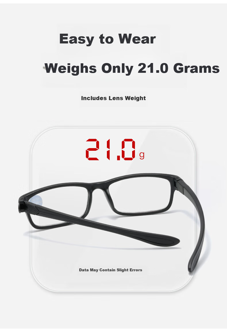 DRATRA Anti-Blue Light Reading Glasses for Men, High-Definition Comfortable Phone And TV TR Ultra-Light Reading Glasses for Middle-Aged And Elderly Eyewear 4