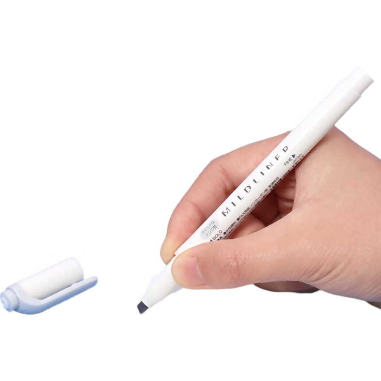 Маркер-текстовыделитель ZEBRA Mildliner WKT7, 1 шт., цвет: Soft Cool Gray, двухсторонний, японский