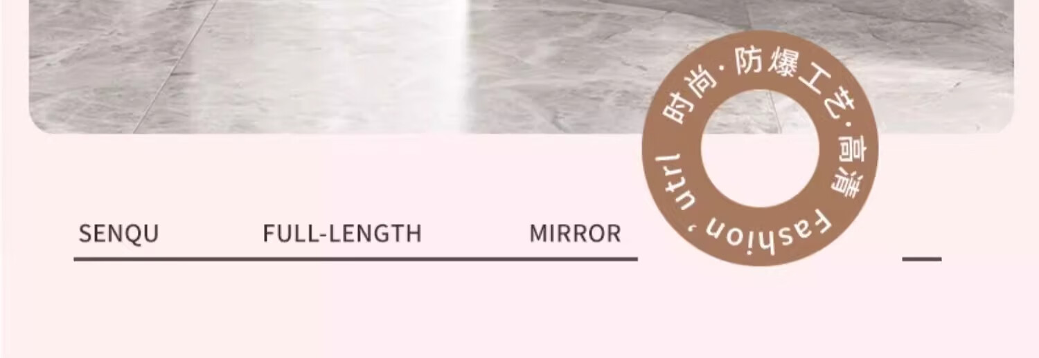 Yi Mo Full-Length Mirror Home Bedroom Dressing Mirror Dormitory Popular Floor Mirror Aluminum Alloy Large Mirror Fitting Mirror 40*150 Black 1