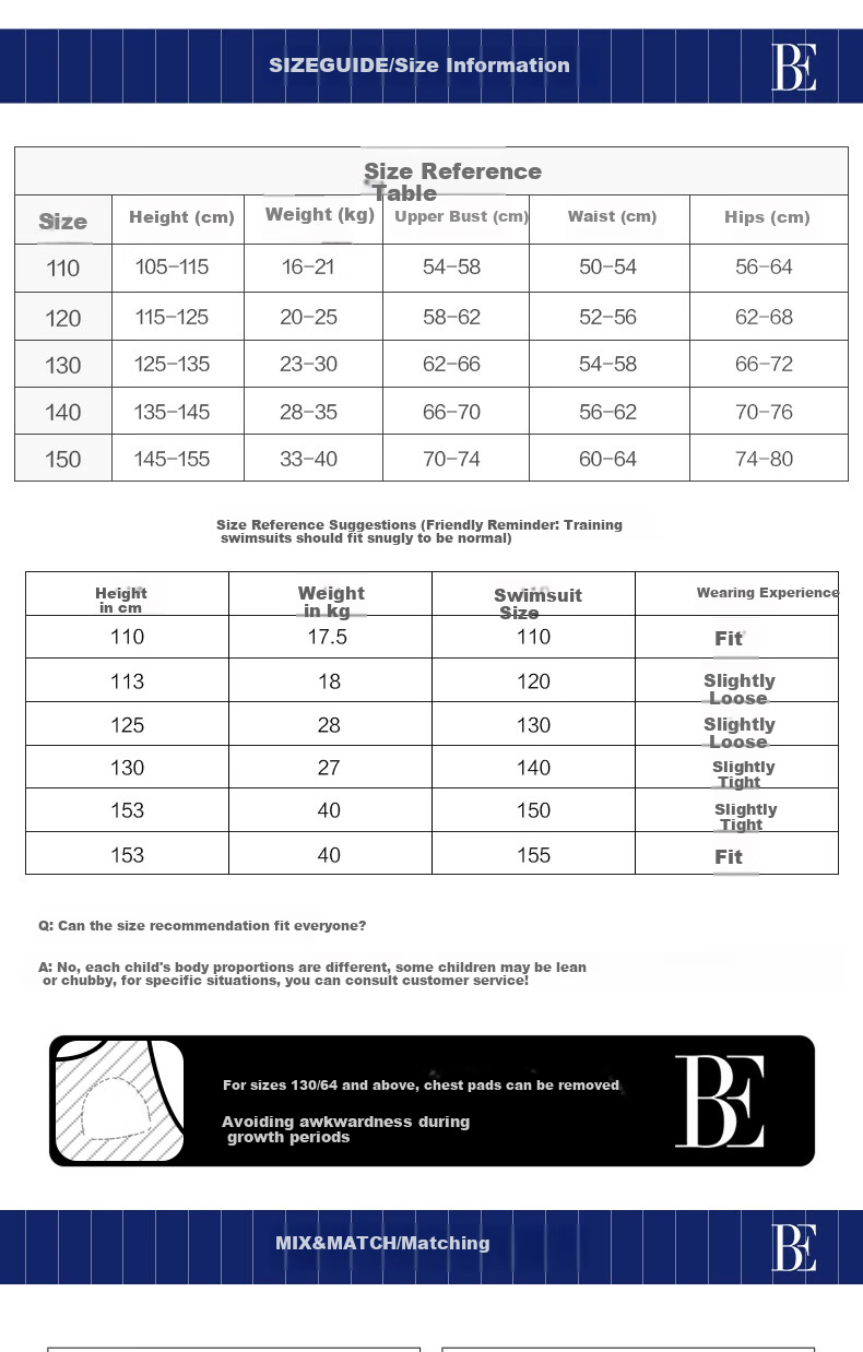 BALNEAIRE Children's Two-Piece Swimsuit, Long Sleeves And Mid-Length Shorts, Easy to Put on And Take Off, Sun Protection, Chlorine Resistant, Color Block Design, Suitable for Swimming Pools, Size 140 4