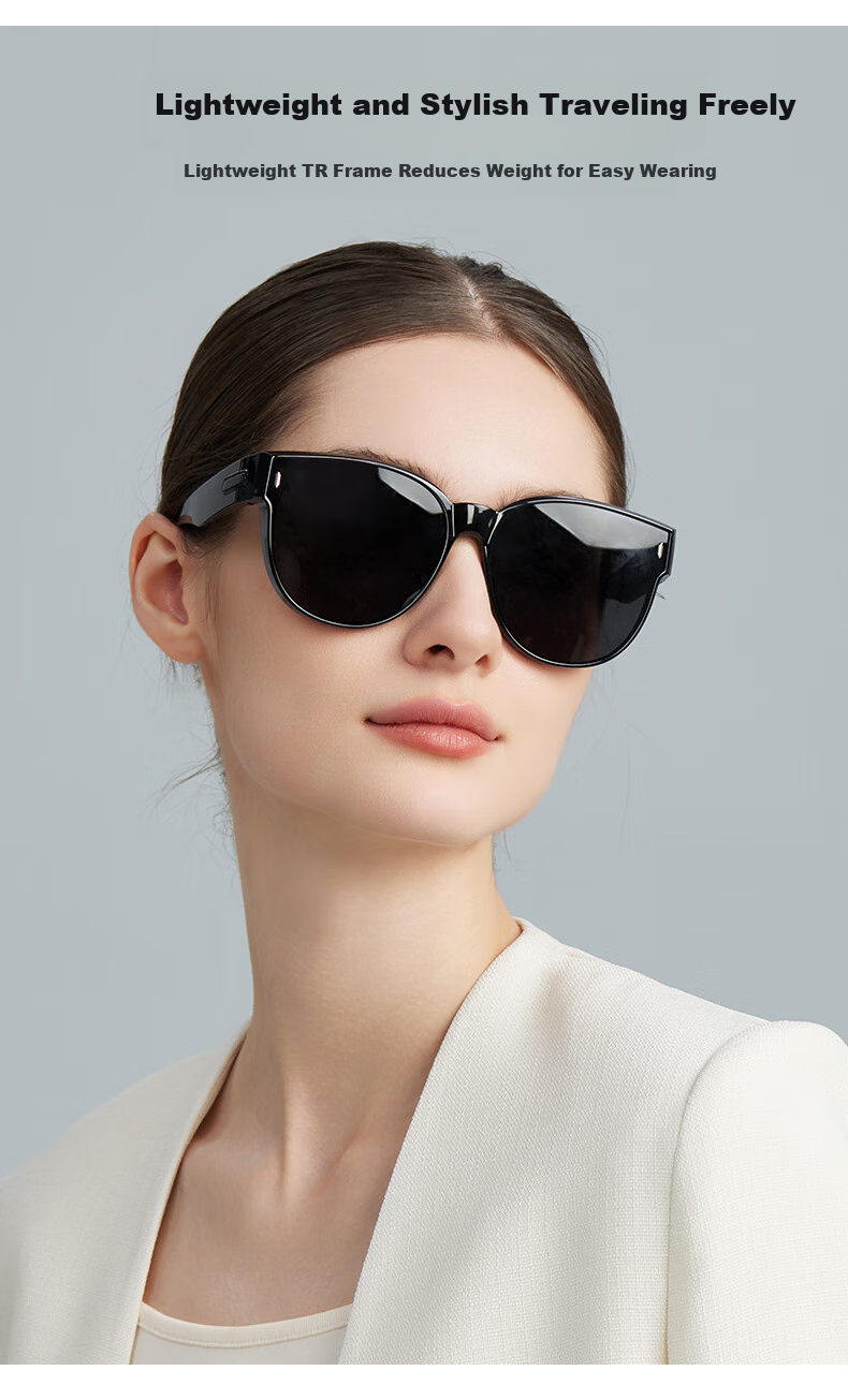 CACUSS Sunglasses for Women, High-Definition Polarized Glasses, Driving Anti-Glare UV Protection, Toad-Eye Glasses, Suitable for Myopia 2