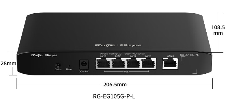 Ruijie Wireless AP Panel EAP162(G)V2 Whole-House WiFi 6 Set, 1-To Parent-Child Router, Gigabit Dual-Band 1800M, Enterprise And Home Networking, 5-Port AC All-In Device + 3 APs 9