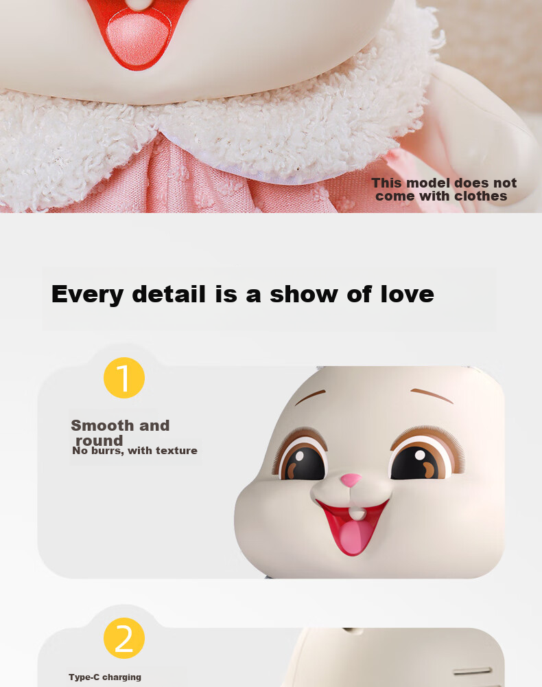Dimoarch Electric Singing And Dancing Rabbit Toy for Babies, Educational Head-Lifting Practice Training Electric Toy for Infants And Childre 15