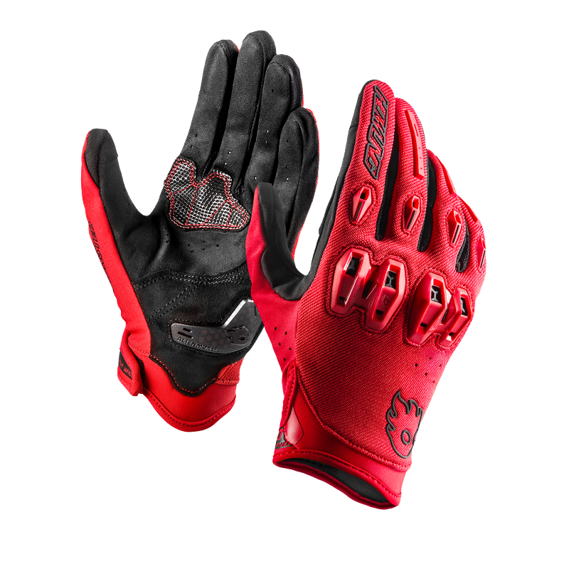 Alien Howl Summer Motorcycle Riding Gloves Off-Road Motorbike Anti-Fall Breathable Knight Gear Men Touchscreen Red S
