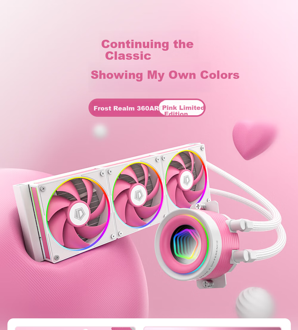 Kulin (IDCOOLING) Frost Kingdom 360 ARGB Pink Limited Edition, All-In CPU Liquid Cooler, FX360 INF PINK 3