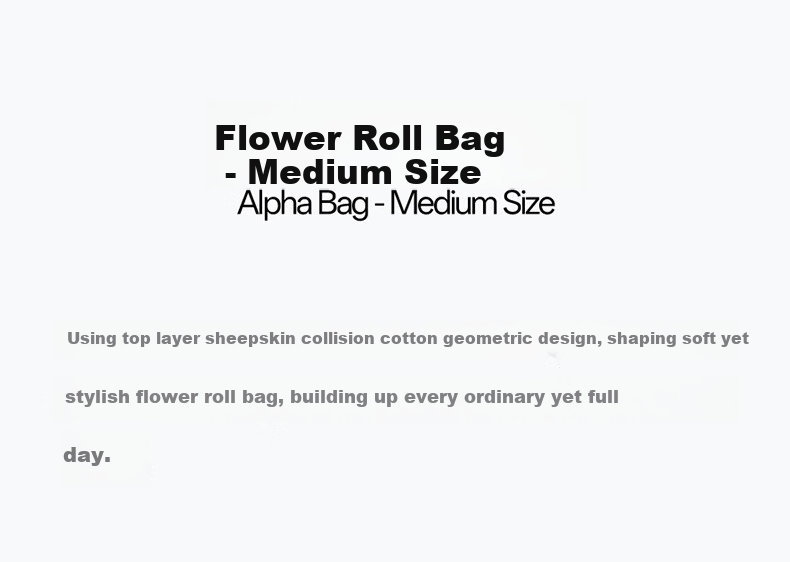 AMAZING SONG Women's Handbag, Flower Roll Bag, Medium Size, Top-Grain Sheepskin, Shoulder Crossbody Bag, Original Practical Handbag, High-End Niche Gift 1