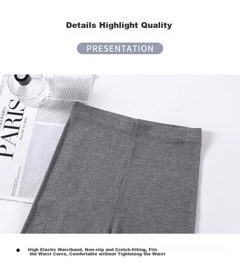 LangSha Modal Leggings for Women, Spring And Autumn Wear, Nine-Tenths Thin Yoga Pants, Black Slim-Fit Elastic Skinny Pants 8