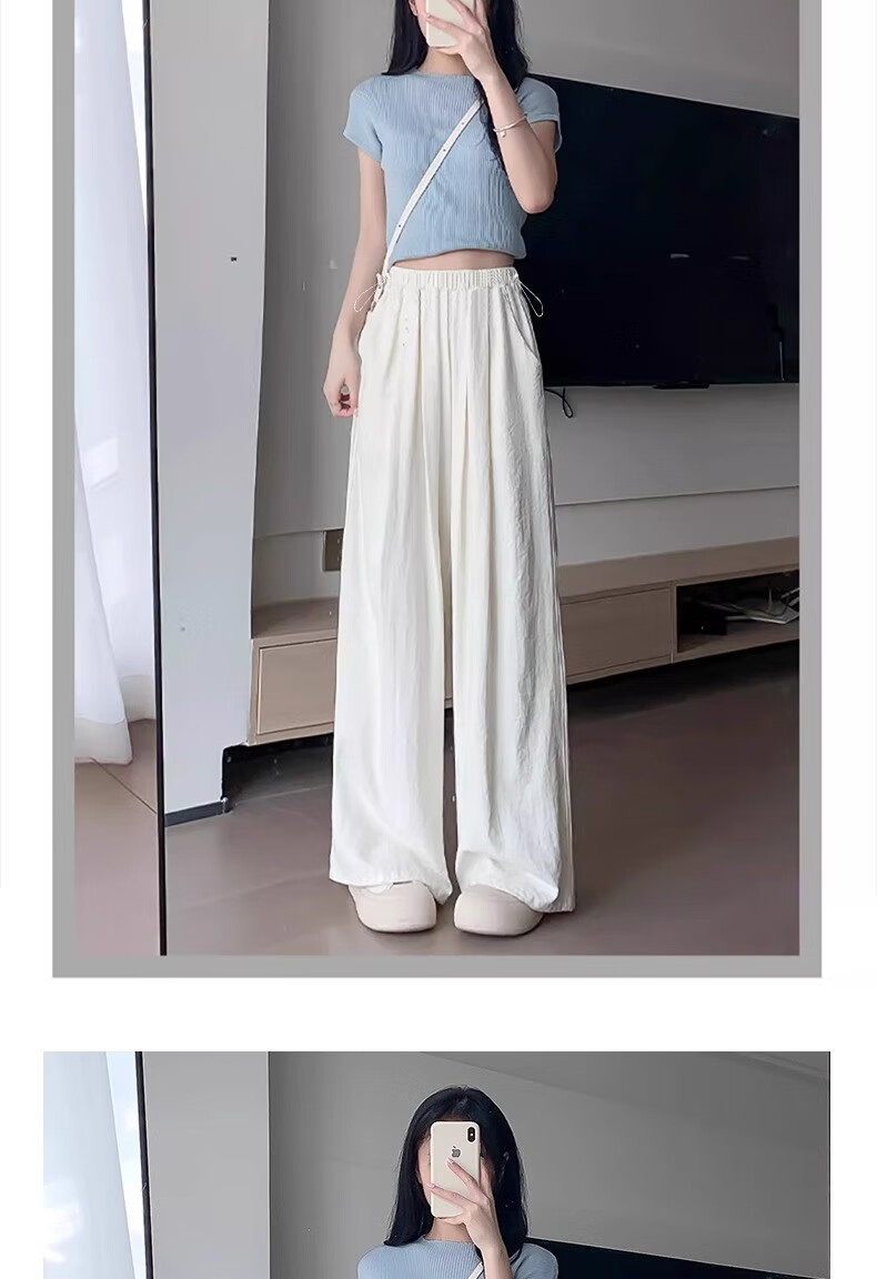 JOYNCLEON Maternity Pants Summer Thin Yamamoto Style Non-Restrictive Belly Wide-Leg Maternity Wear Off-White XL Jyk183515 18