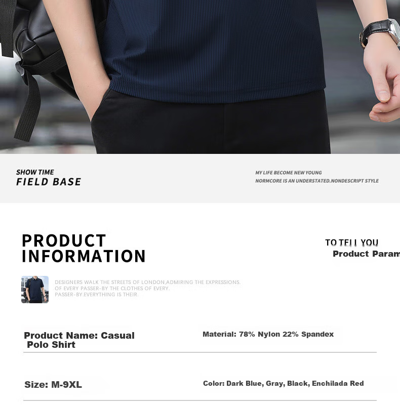 JEEP Short-Sleeve Polo Shirt T-Shirt for Men, Father's Day Gift, Turn-Down Collar, Summer Casual, Middle-Aged And Young, New Style, Business Loose Half-Sleeve 4