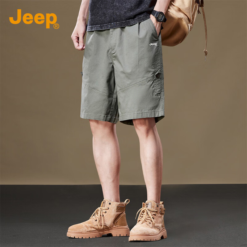 JEEP High-Quality Casual Five-Point Shorts for Men, Summer 2026 Lightweight Mid-Length Pants