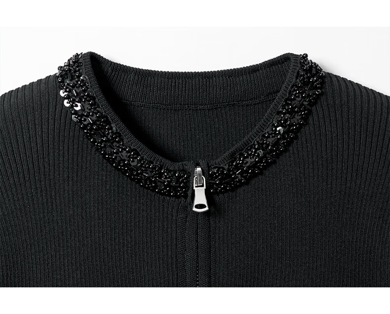 YANYEE Women's Short Sleeve Knitted Cardigan Summer 2025 Thin Slim Fit Commuter Elegant Small Jacket Top Black L 16