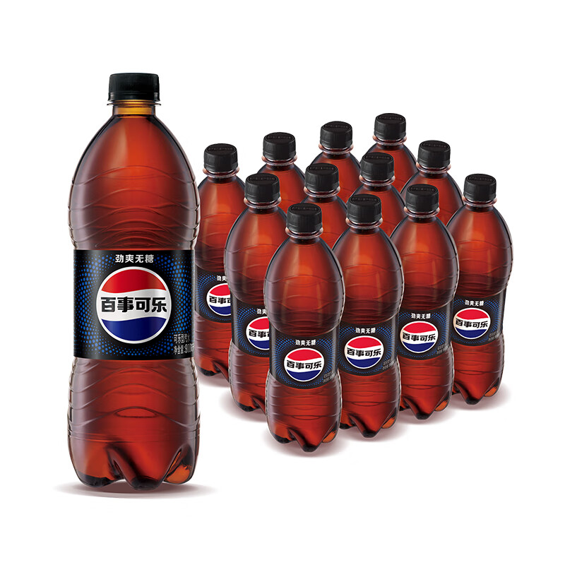 百事可乐Pepsi 无糖可乐 碳酸饮料汽水 900ml*12瓶 家庭聚会（随机包装）