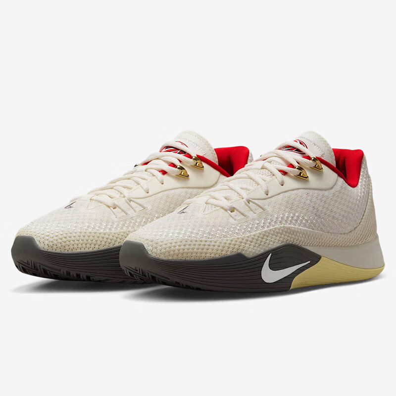 NIKE Men's Basketball Shoes, S.T. FLARE EP Sneakers, HF0232-002, Pearl White, Size 40.5