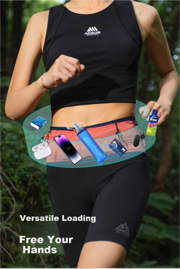 AONIJIE Running Waist Pack for Men And Women, Sports Waist Belt, Outdoor Fitness Hiking Marathon Invisible Phone Pouch 5