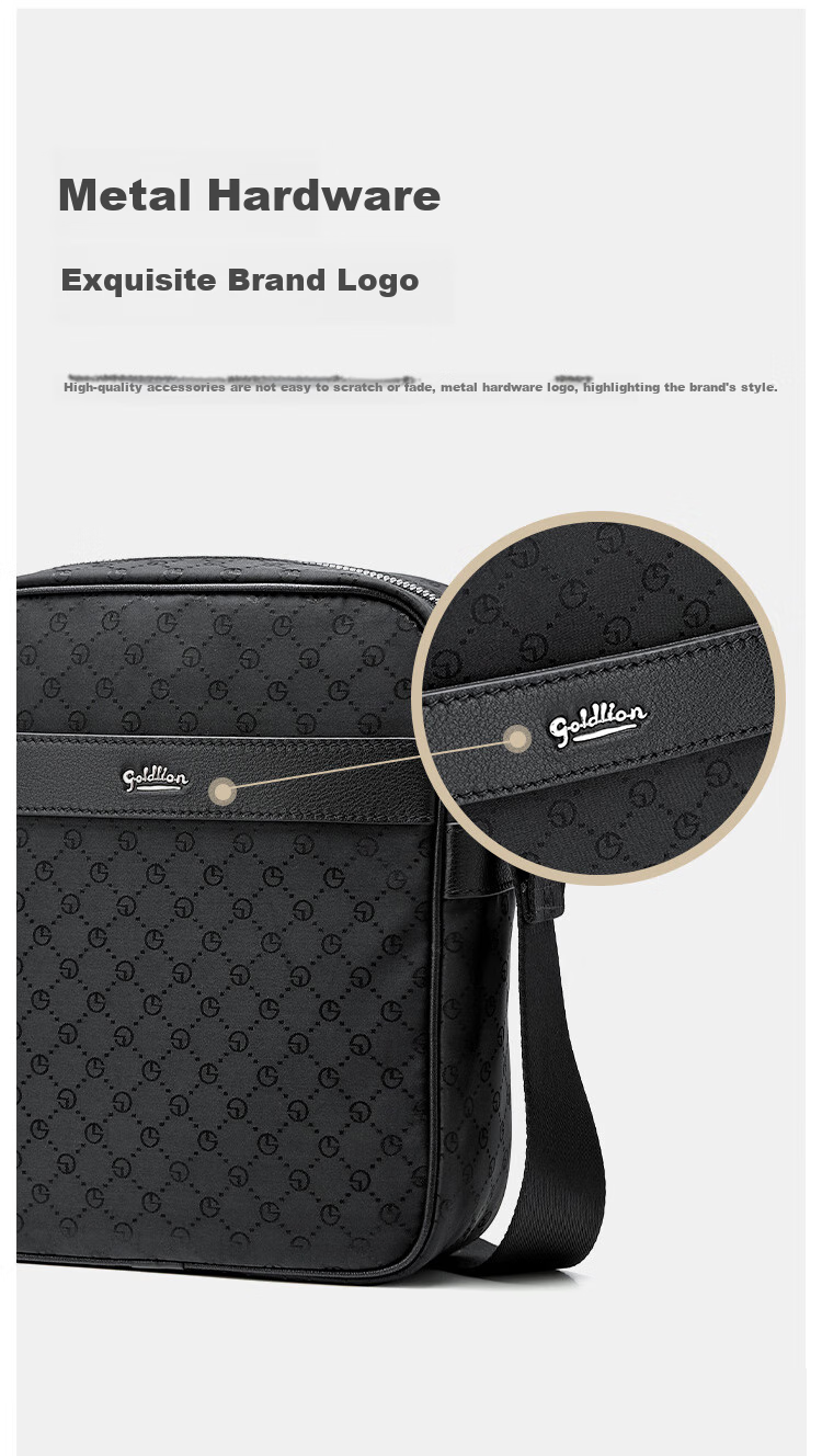 Goldlion Vertical Shoulder Bag, Large Capacity Crossbody Bag, Lightweight Men's Handbag, Birthday Gift 4