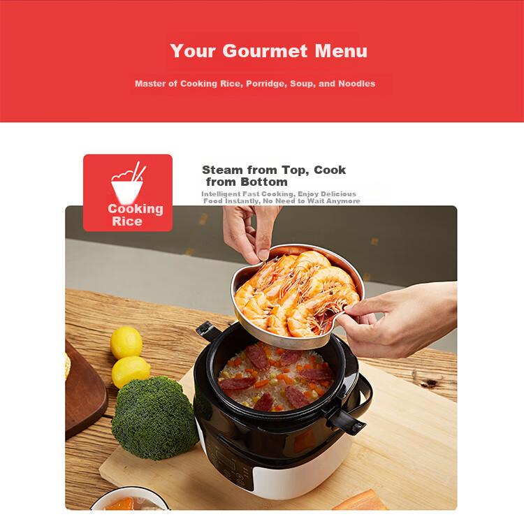Yuwo Car Rice Cooker, 12V/24v, Compatible with Various Vehicles, 2L Large Capacity, Detachable Inner Pot 10