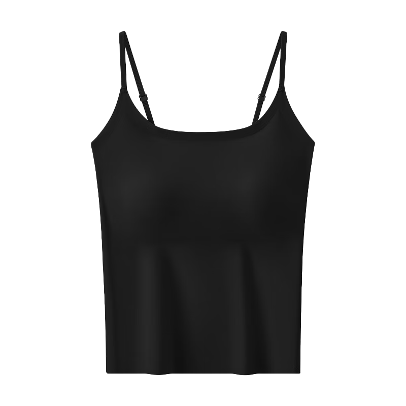 LangSha Women's Camisole Tank Top with Built-In Bra Pads, Wearable As Outerwear Or Inner Layer, Thin Ice Silk Backless Undershirt