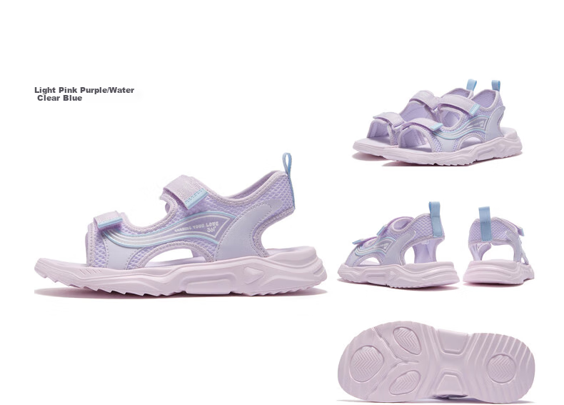 361° Children's Shoes, Girls' Sandals, Size 25, Summer, for Older Children, Breathable, Soft And Elastic, Wear-Resistant, Kids' Beach Sandals, Blue, Size 34 14
