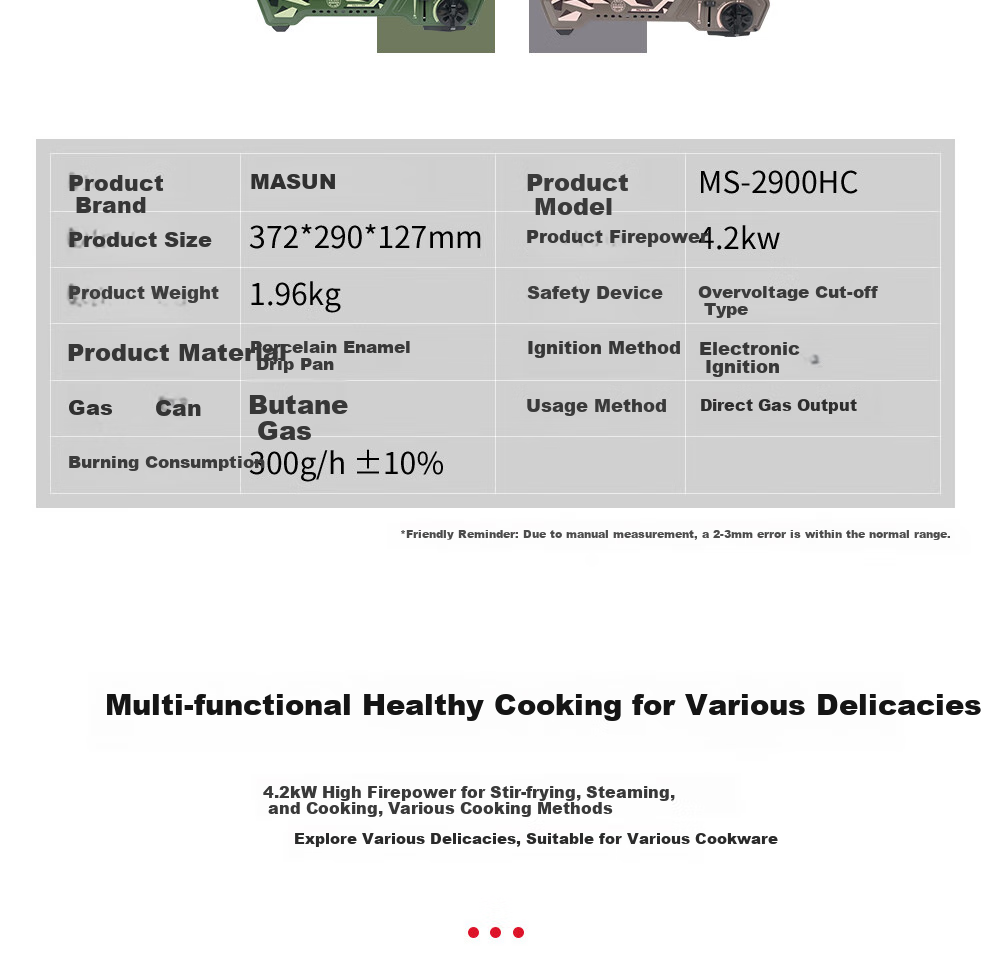 Jauto MAXSUN Outdoor Portable Gas Stove MS-2900HC, Propane And Butane Fuel, Camping Stove 17