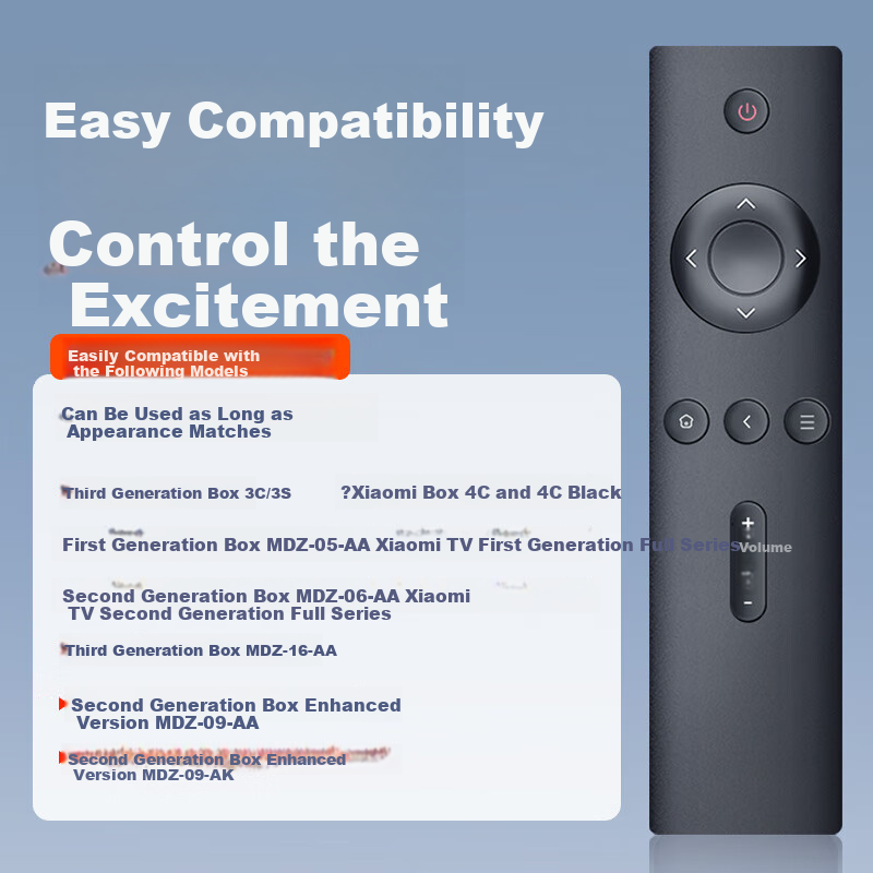 Beishi Compatible with Xiaomi TV Remote Control, Suitable for Xiaomi Network Set-Top Box, TV Box 3/4A4C4S4X Enhanced Version 1/2/1S2S3S Universal Remote Control, Infrared Model
