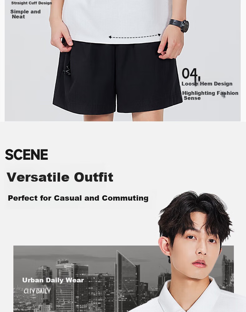 MINISO Waffle Polo Shirt Men Summer Comfortable Breathable Loose Fit Versatile Premium Short Sleeve T-Shirt Black M 12