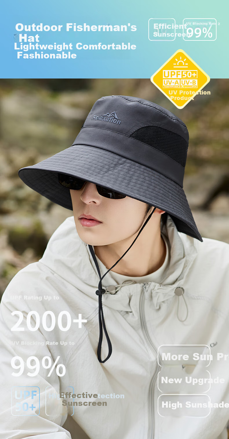 TUCANO Sun Protection Hat, Men's Sun Hat, Fisherman Hat, Fishing Hat, Hiking Hat, Sun Hat, Outdoor UV Protection Cap for Me 1