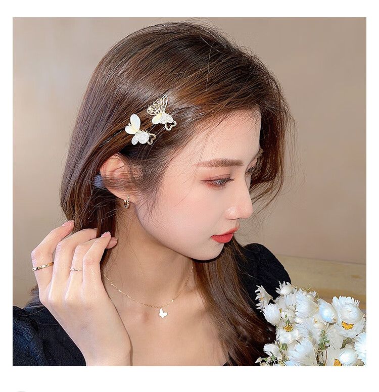 Gunai Sweet Side Bangs Clip, Hairpin, Barrette, Flyaway Hair Clip, Hair Accessory, New Year Gift for Women, Present for Girlfriend, Fashionable 13