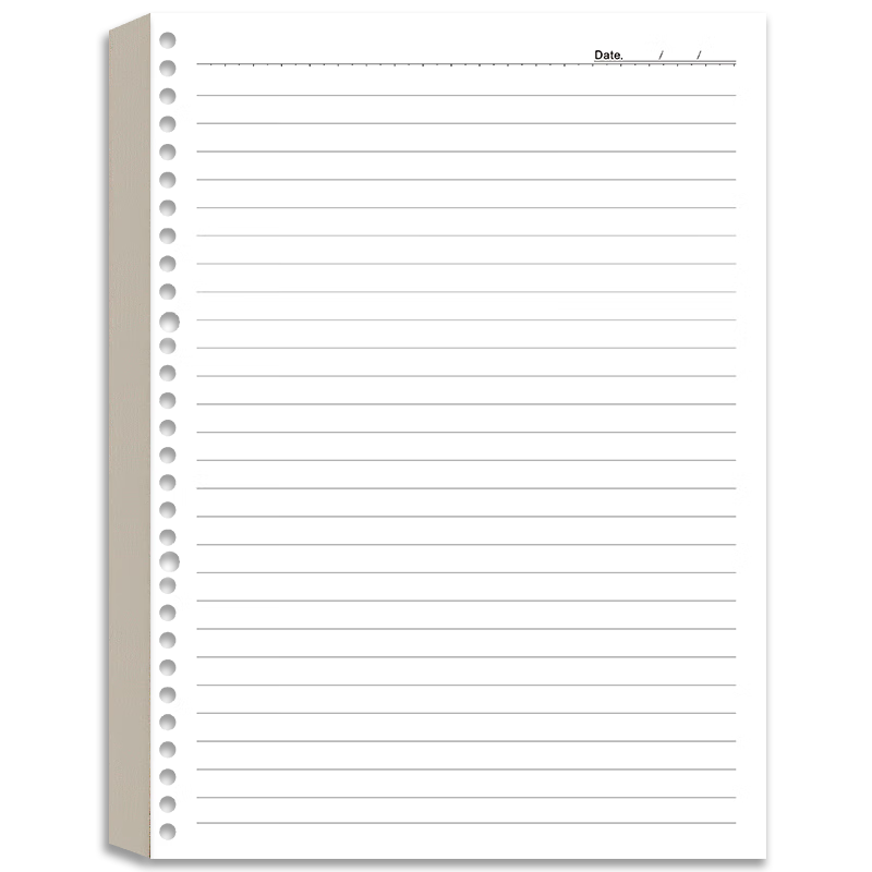 Ujia Loose-Leaf Notebook Refill, A4 Size, Simple Soft Cover, Thickened with Ruled Lines, Detachable, Stationery for Business And Office Use, Journal And Diary Refill