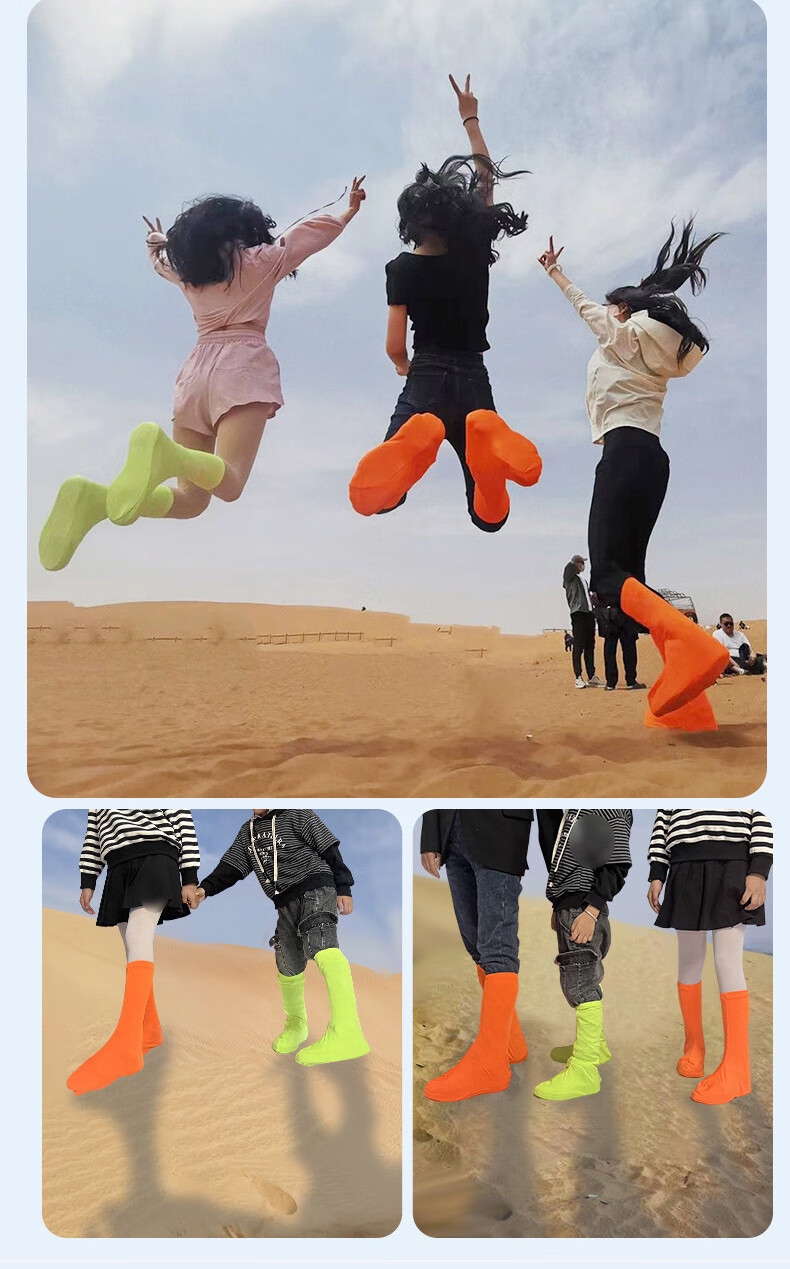 FOOTOPPO Sandproof Shoe Covers for Adults and Children Desert Hiking Sand Sliding Outdoor Sand Covers Sand Ground Foot Covers Beach Socks 5