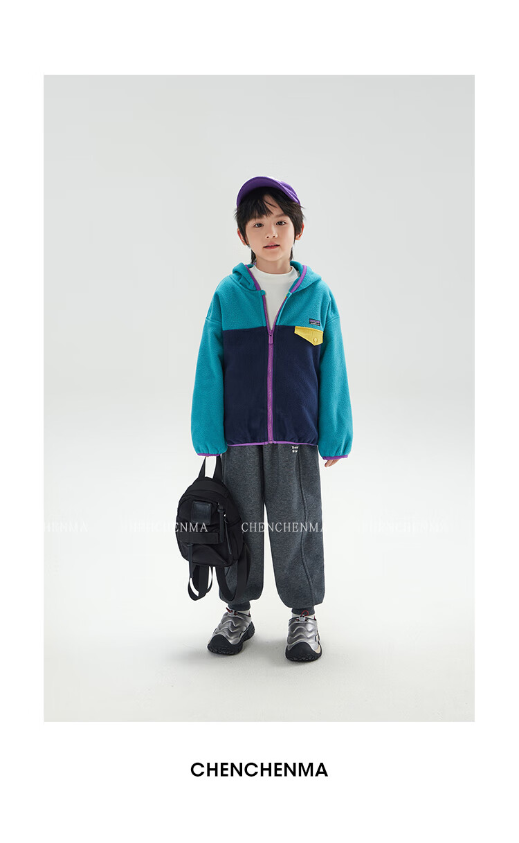 Chenchenma [Popcorn] Girls' Casual Pants, New Winter Style with Fleece Lining, Thickened All-In Warm Children's Joggers, 6837D 7