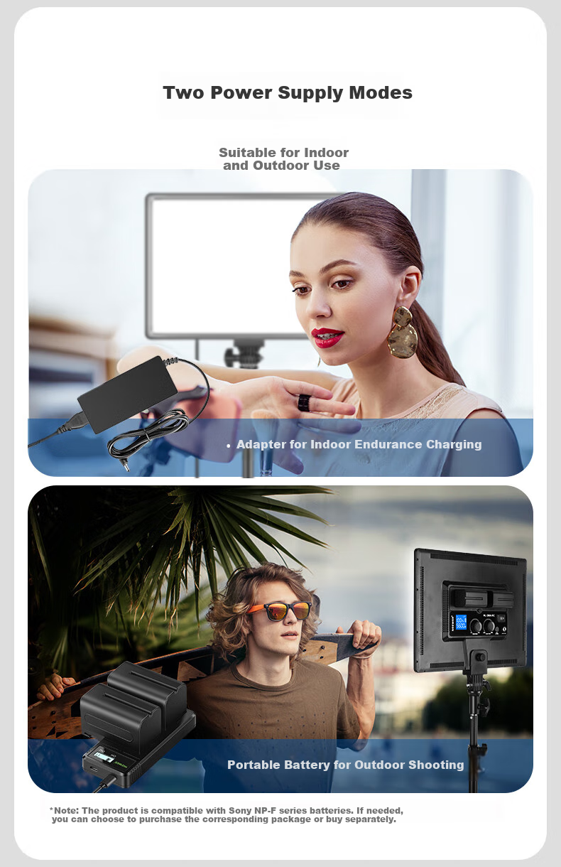 NEEWER NL-288A Photography Light, LED Fill Light, Jewelry Live Streaming Video, Continuous Lighting, Professional Flat Panel Light, Surface Light, Camera Shooting, Portrait Photography, Outdoor Lighting, Hair Light 10