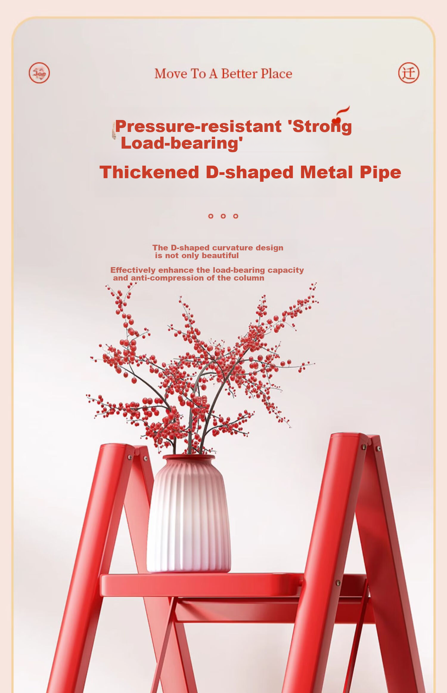 SHULIANG Ladder, Foldable Thickened A-Frame Ladder, Indoor Small Ladder Stool, Housewarming Step-By Ladder, Home Use Ladder 14