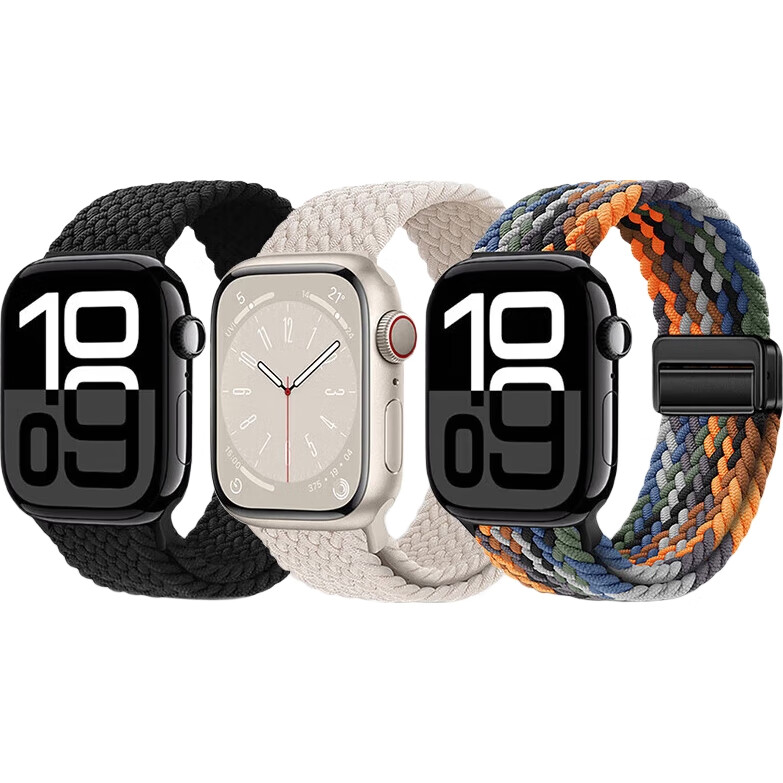 Ремешок MSSM для Apple Watch, нейлоновый, плетеный, с магнитной застежкой, черный шоколад, 38/40/41/42 мм