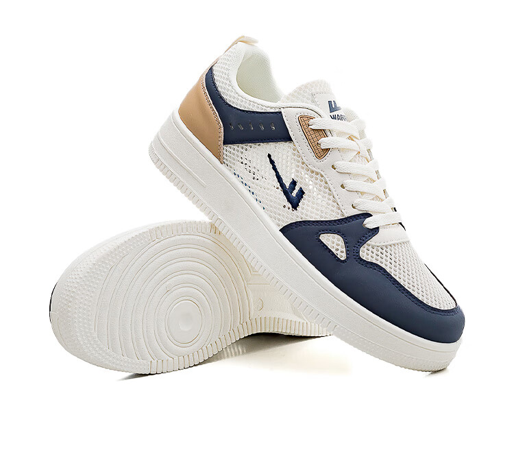 Warrior Official Men's Sneakers 2026 Summer New Comfortable Versatile Mesh Shoes Men Beige Black Size 41 26
