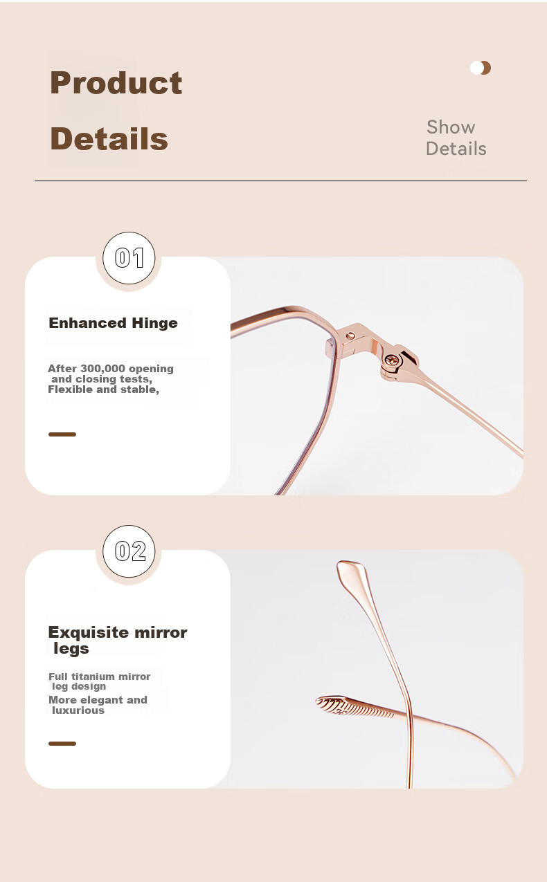 Xiyanghong Anti-Blue Light Reading Glasses, Portable High-Definition, High-Quality Brand Genuine Presbyopic Glasses for Women, A113G, 150 Degrees 13