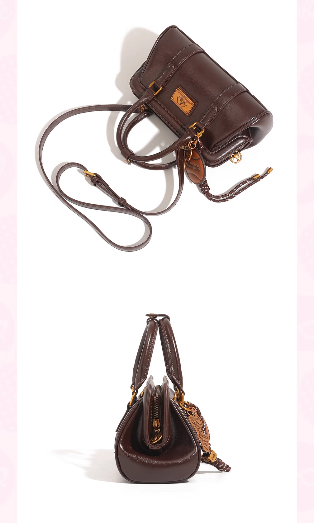 Barbie Handbag for Women, 2026 New Vintage Bowling Light Luxury Crossbody And Tote Bag, Birthday Gift for Best Friends, Valentine's Day Present 9