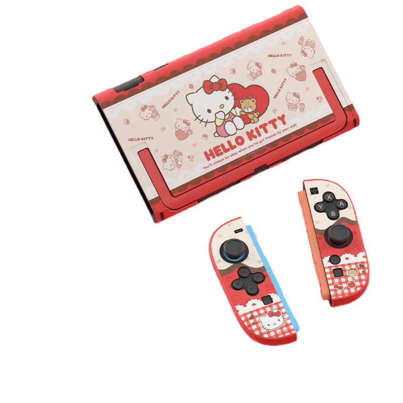 Jixiang Nintendo Switch 2 Protective Case, NS2 Hello Kitty Happy Companion Protective Case, Sanrio Detachable Hard Shell Anti-Drop Switch 2nd Generation Game Console Protective Cover