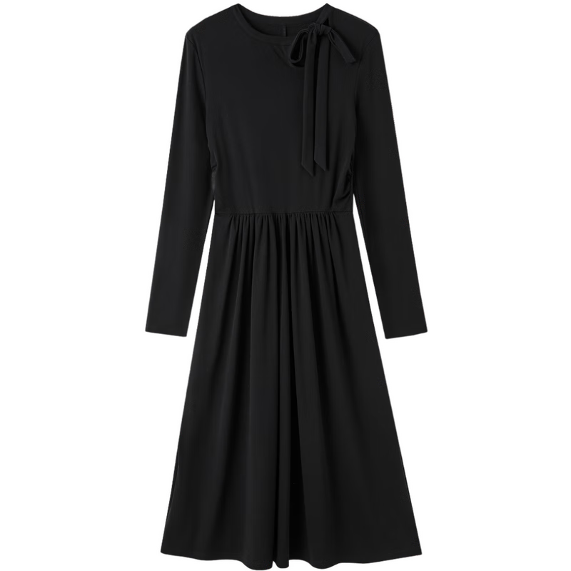 Mt [Xiaoguangyingri] Spring And Autumn French Artistic Hollow-Out Strap Vintage A-Line Waist-Cinching Slimming Mid-Length Women's Dress